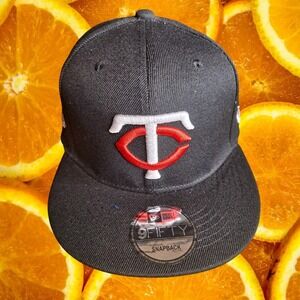 Minnesota Twins New Era 9FIFTY Snapback Hat Baseball Cap MLB Black